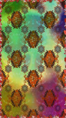 Çiçek izi. Çiçekler suluboya tarzında kahverengi renkte. Suluboya kusursuz desen.