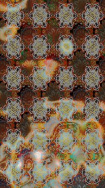 Güzel kumaş deseni. Güzel karalamalı çiçek desenli çizim. Raster illüstrasyonu. Küçük çiçekte sevimli çiçek deseni var..