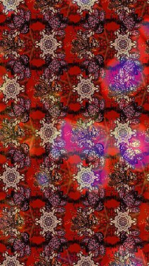 Raster - stok. Suluboya, elle çizilmiş. Eskiz arkaplan modeli. Vadinin çiçekleri kahverengi ve kırmızı renklerde.