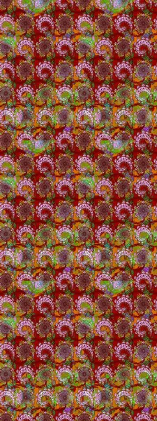 Kibar, bahar çiçekleri kırmızı ve kahverengi renklerde. Raster illüstrasyonu. Çiçekli yumuşak bir eskiz şekli. Raster çiçekleri klasik tarzda resmedilir..