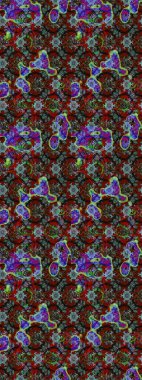 Kahverengi ve kırmızı renkler üzerine çiçek desenli eskiz, el yapımı papatyalar, papatyalar. Tekrarlayan çiçek arkaplanı, zarif kahverengi ve kırmızı çiçek duvar kağıdı.