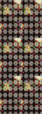 Raster illüstrasyonu. Küçük çiçekli şirin bir desen. Çiçek ve yapraklı çiçek deseni.