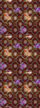 Düz Çiçek Elementleri Tasarımı. Renkli Bahar Teması eskiz kalıbı. Kahverengi ve kırmızı renkte çiçekler. Sevimli çiçek raster deseni.