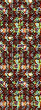 Gri ve kahverengi renkli güzel bir tekstil. Suluboya çiçekli çiçek deseni. Raster illüstrasyonu.