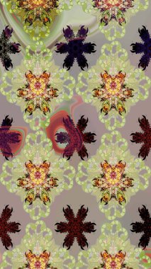 Çiçek desenli raster, gri ve nötr çizgi grafik desenli soyut raster arkaplan. Modern stil dokusu.