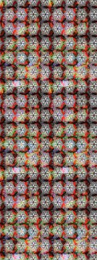 Raster illüstrasyonundaki çiçek desenli çizim. Gri ve nötr renkte çiçekler.