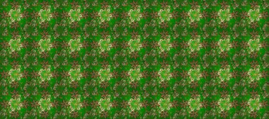 Yeşil ve kahverengi renklerde, altın elementli, pürüzsüz desen. Şam tasarım için kusursuz desen.