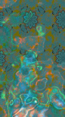 Raster illüstrasyonu. Hoş bir çiçek geçmişi var. Güzel kumaş deseni. Küçük çiçekte çizim deseni.