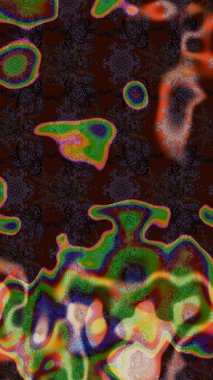 Kahverengi ve yeşil renkli çiçekler. Elle boyanmış suluboya resim çizimi çiçekler ve bitkiler.