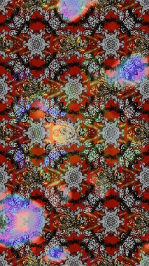 Gri ve kahverengi renklerde bahar çiçekleri. Yaprak ve çiçeklerin suluboya resimleri, gri ve kahverengi renkler üzerine çizimler. Raster illüstrasyonu.