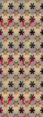 Gentle, summer floral background. Flowers on beige and gray colors. Raster floral pattern in doodle style with flowers.