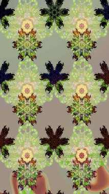 Egzotik çiçekler, nötr ve gri renkler üzerine botanik ve parlak klasik doğa. Klasik tropikal doğal elementlerin suluboya seti. Raster illüstrasyonu.