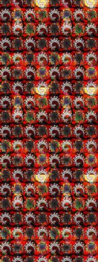 Suluboya çizim kalıbı. Raster illüstrasyonu. Dekorasyon ve tasarım için güzel bir desen. Eski model. Çiçeğin suluboya çizimlerinin mükemmel deseni. Moda yazdırma.