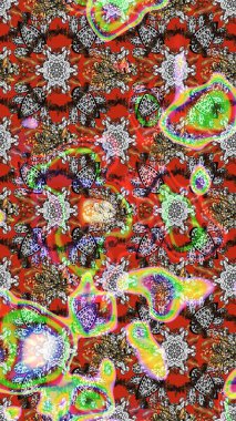 Çiçekli karalama şeklinde Raster çiçek deseni. Gri ve kahverengi renkli çiçekler. Yumuşak, bahar çiçekli arka plan.