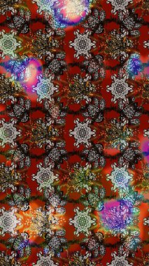 Renkli Bahar Teması eskiz kalıbı. Kahverengi ve gri renkli çiçekler. Çiçek desenli eskiz. Düz Çiçek Elementleri Tasarım Raster illüstrasyonu.