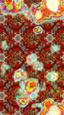 Üst manzara, yumuşak stil. Çiçek kompozisyonu, el boyası, hassas şablon. Kahverengi ve kırmızı renkte manzaralı çiçek deseni. Sevgililer günü ve tebrik kartı konsepti için şık bir davet.