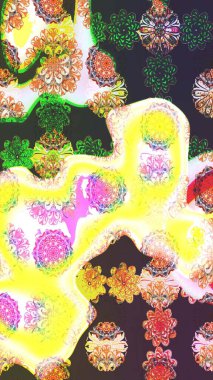 Klasik taslak çizimi. Çiçek sarısı ve nötr çizim deseni. Raster çiçek izi. Raster Yumuşak kumaş deseni.