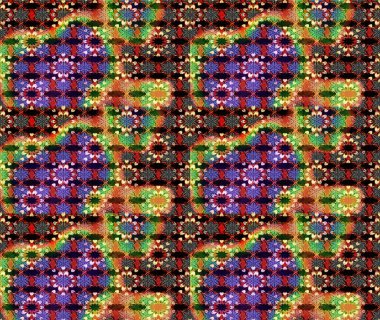 Küçük çiçekli yay deseni çiz. Raster illüstrasyonu. Suluboya tarzında siyah ve kahverengi renkler üzerine.