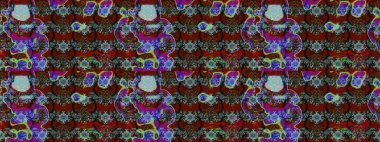 Çiçekli karalama şeklinde Raster çiçek deseni. Kırmızı ve kahverengi renkte çiçekler. Yumuşak, bahar çiçekli arka plan.