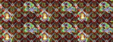 Raster illustration. Abstract flower sketch pattern background. On brown and gray colors. Raster pattern. Cute Floral pattern in the small flower.