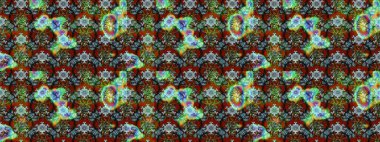 Çiçek kompozisyonu. - yeşil ve kahverengi çiçekler. Raster deseni. Çiçek kolajı. Doğa. Küçük çiçekte güzel bir desen var. Çiçek arka planı.