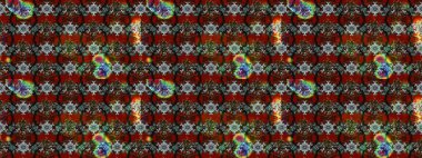 Raster cute pattern in small flower. The elegant the template for fashion prints. Motley illustration. Small colorful flowers. Spring floral background with red and gray flowers.