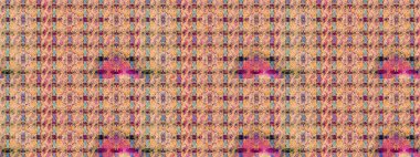 Raster illüstrasyonundaki çiçek desenli çizim. Süslü kumaş deseni. Düz Çiçek Elementleri Tasarımı. Renkli Bahar Teması çizim şablonu.