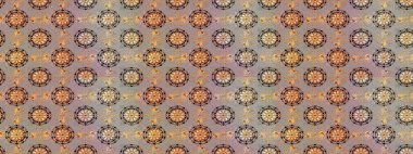 Raster illüstrasyonundaki çiçek desenli çizim. Gri ve bej renkli çiçekler.