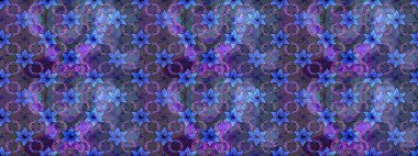 Mavi ve mor renkli çiçekler. Renkli Bahar Teması eskiz kalıbı. Raster illüstrasyonundaki çiçek desenli çizim. Düz Çiçek Elementleri Tasarımı.