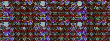 Çiçekli karalama şeklinde Raster çiçek deseni. Kırmızı ve kahverengi renkte çiçekler. Yumuşak, bahar çiçekli arka plan.