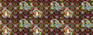 Raster illustration. Abstract flower sketch pattern background. On brown and gray colors. Raster pattern. Cute Floral pattern in the small flower.