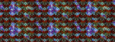 Renkli Bahar Teması eskiz kalıbı. Sevimli çiçek raster deseni. Kahverengi ve kırmızı renkte çiçekler. Düz Çiçek Elementleri Tasarımı.