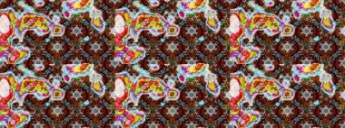 Nazik, sevimli çiçek arkaplanı. Çiçekli karalama şeklinde Raster çiçek deseni. Gri ve kahverengi renkte çiçekler.