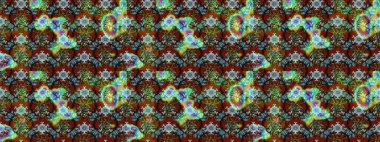 Çiçek kompozisyonu. - yeşil ve kahverengi çiçekler. Raster deseni. Çiçek kolajı. Doğa. Küçük çiçekte güzel bir desen var. Çiçek arka planı.