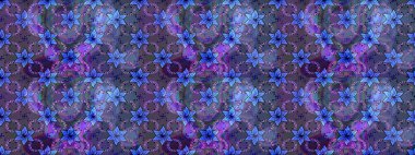 Mavi ve mor renkli çiçekler. Renkli Bahar Teması eskiz kalıbı. Raster illüstrasyonundaki çiçek desenli çizim. Düz Çiçek Elementleri Tasarımı.