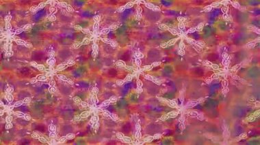 Renkli unsurlarla hareketli arka plan görüntüleri. Çiçekler. Eski model. Bayrak tarzı. Video kaydı. Şablon. Döngü. Kusursuz.. 