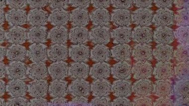 Renkli unsurlarla hareketli arka plan görüntüleri. Çiçekler. Eski model. Bayrak tarzı. Video kaydı. Şablon. Döngü. Kusursuz.