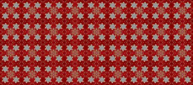 Raster oryantal süs. Kusursuz altın desen. Altın elementlerle kırmızı, gri ve kahverengi renklerde kusursuz desen.