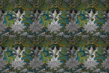 Nazik, narin çiçek arkaplanı. Çiçekli karalama şeklinde Raster çiçek deseni. Hoş renklerde çiçekler.