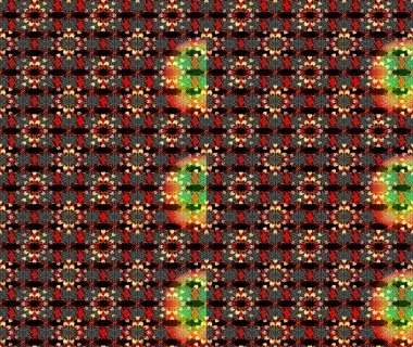 Raster illüstrasyonu. Çizim çiçek deseni duvar kâğıdı olarak kullanılabilir. Siyah ve kırmızı renkte çiçekler.