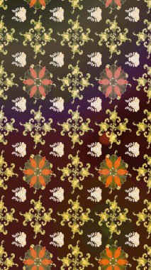 Üst manzara, yumuşak kahverengi ve mor renkli. Manzaralı çiçek deseni. Sevgililer günü ve tebrik kartı konsepti için şık bir davetiye. Çiçek kompozisyonu, el boyası, hassas şablon..