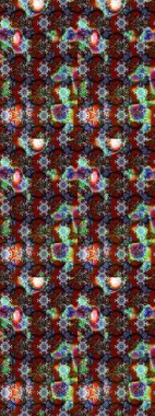 Düz Çiçek Elementleri Tasarımı. Raster illüstrasyonundaki çiçek desenli çizim. Renkli Bahar Teması eskiz kalıbı. Süslü kumaş deseni.