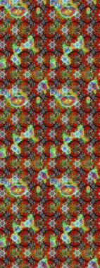 Raster Çiçek İllüstrasyonu 'nun şirin tekstili. Kahverengi ve gri renkte etnik çiçeklerle süslenmiş zarif bir eskiz..