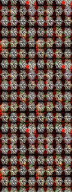 Raster illüstrasyonu. Çiçekler, dallar, bitkiler ve çiçekler. El çizimi. Güzel kumaş deseni.