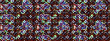 Tropik çiçek desenleri. Kahverengi ve gri renkli çiçekler. Raster illüstrasyonu.