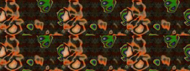 Raster Floral Illustration, Asyalı tekstil. Kahverengi ve gri renkte etnik çiçeklerle süslenmiş zarif bir eskiz..