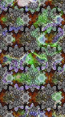 Sevimli çiçek raster deseni. Sketch Colour Spring Theme eskiz kalıbı. Gri ve kahverengi renkli çiçekler. Düz Çiçek Elementleri Tasarımı.