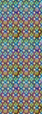 Raster illüstrasyonundaki çiçek desenli çizim. Mavi ve kahverengi renkte çiçekler. Renkli Bahar Teması eskiz kalıbı. Düz Çiçek Elementleri Tasarımı.