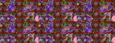 Küçük çiçekli şirin bir desen. Çiçek ve yapraklı çiçek deseni. Raster illüstrasyonu.