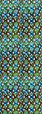 Small colorful flowers. Motley illustration. Raster cute pattern in small flower. Spring floral background with green and blue flowers. The elegant the template for fashion prints.